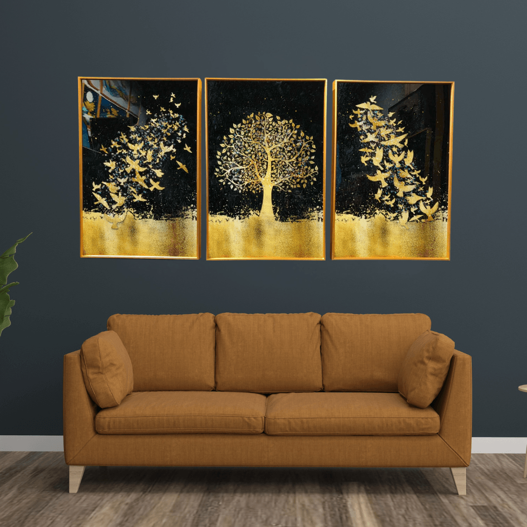 Modern Crystal Painting Set of 3 Style 13